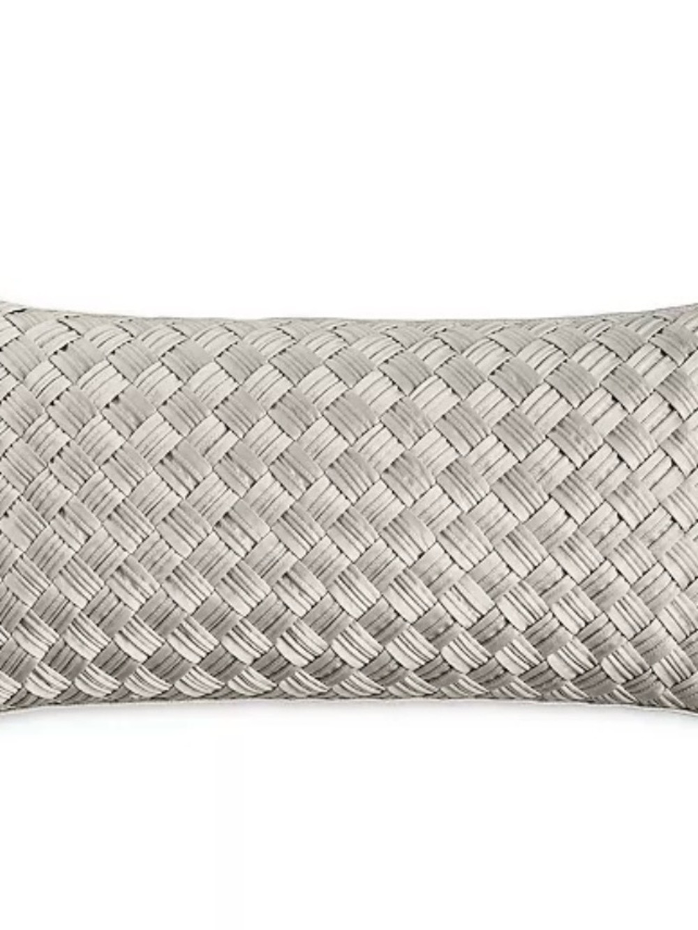 SET 2 Hotel Collection Glint Basketweave Decorative Pillow, 12" x 24"color White